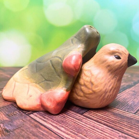 Vintage Silvestri Salt & Pepper Shaker – Bird Sheltered by a Leaf (1980/90) - Picture 5 of 9